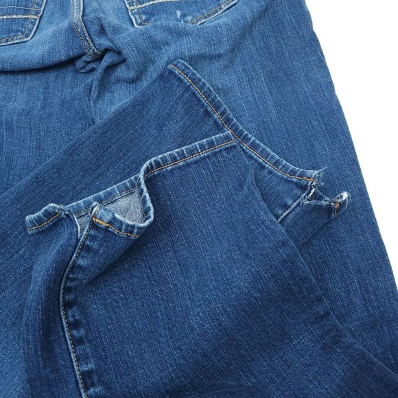 American Eagle Jeans Slim Boot Distressed Women Size 6 Stretch LowRise Dark Wash - Picture 5 of 12